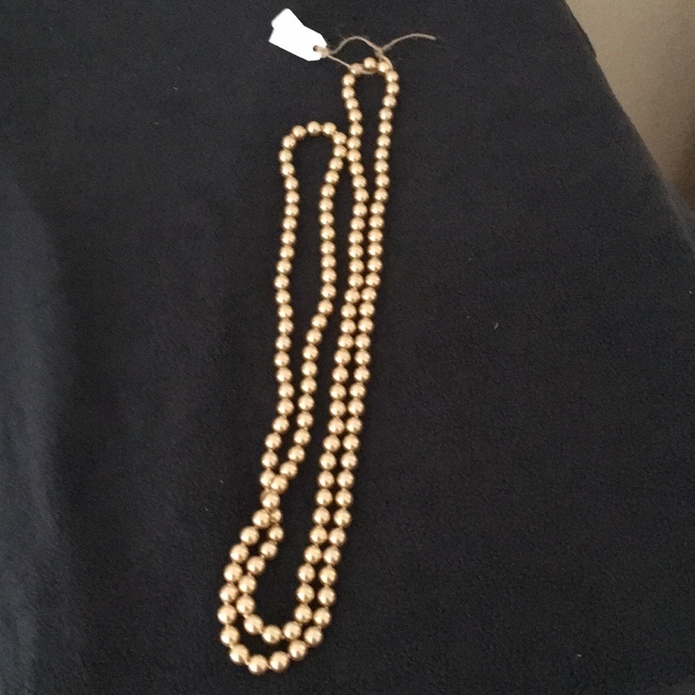 Premier Jewelry 24” gold ball necklace. Like new.